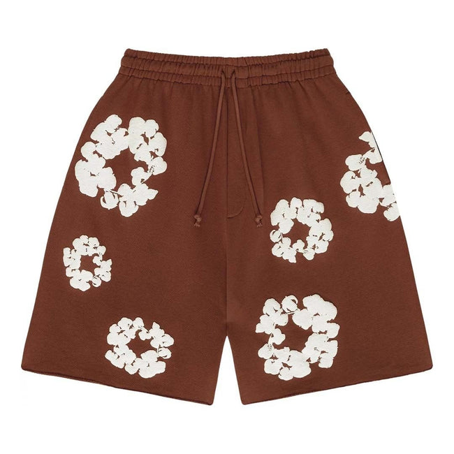 Denim Tears The Cotton Wreath Shorts Brown Hover Image