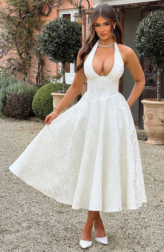 Effie Midi Dress - Ivory Main Image