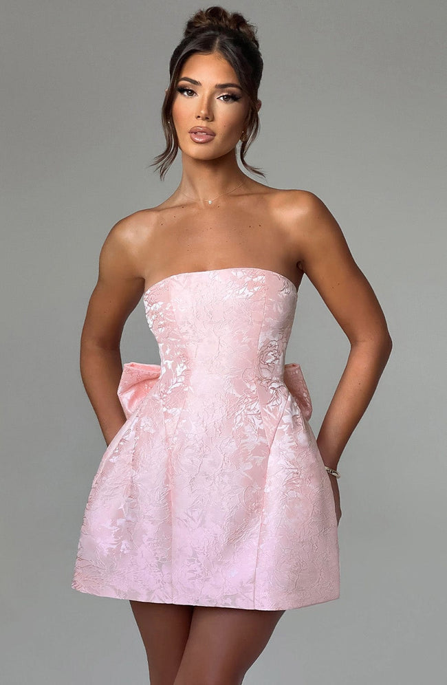 Elenora Mini Dress - Blush Hover Image