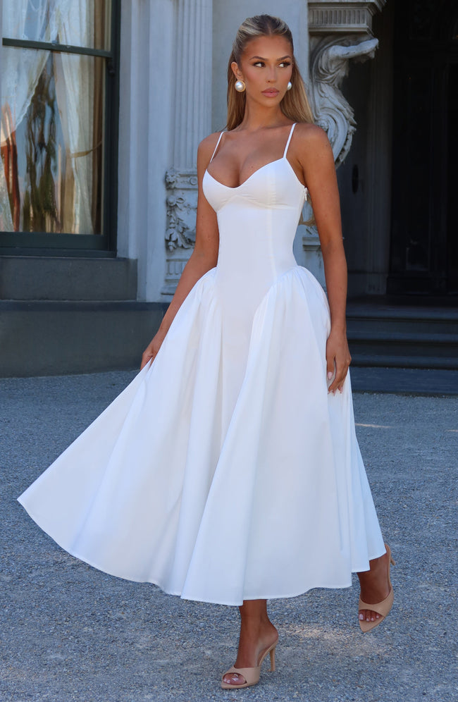 Emerson Midi Dress - Ivory Hover Image