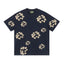 Denim Tears Navy Blue Oversized Khaki Flower Wreath TOP