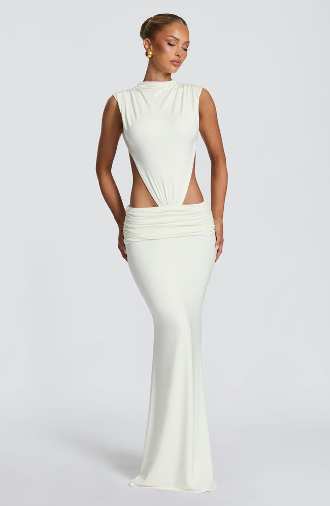 Fenella Maxi Dress - Ivory Hover Image