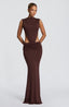 Fenella Maxi Dress - Plum Brown