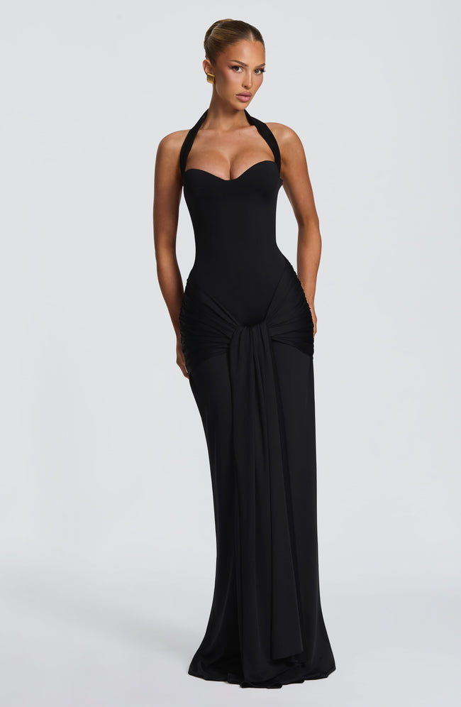 Gia Maxi Dress - Black Hover Image