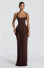 Gia Maxi Dress - Plum Brown