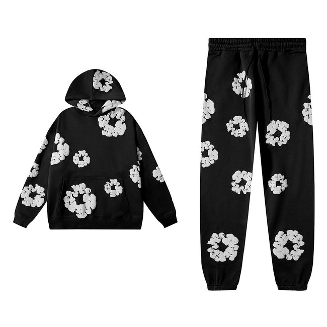 Denim Tears Black Hoodie & Sweatpants Set Main Image