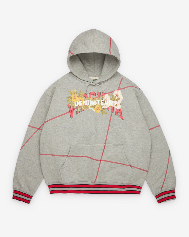Denim Tears Men's Virginia Overlock Stitch Hoodie - (Grey) Hover Image
