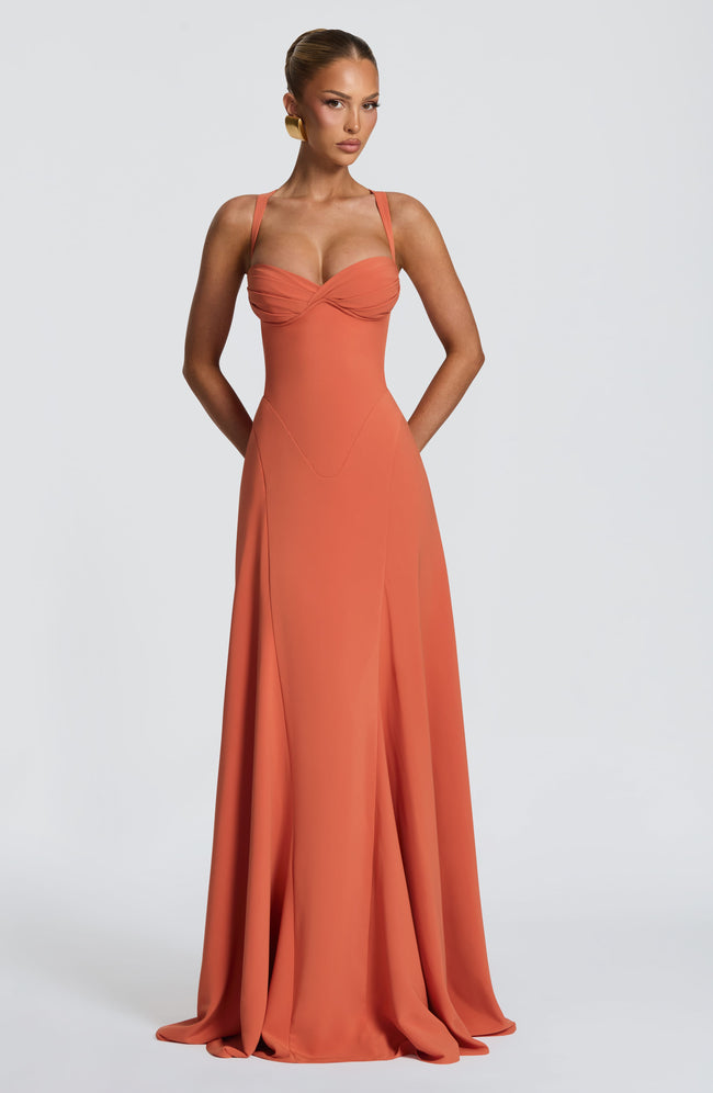 Irie Maxi Dress - Burnt Orange Hover Image