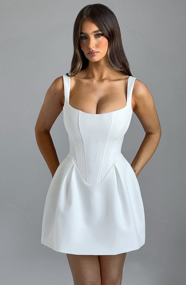 Janiyah Mini Dress - Ivory Hover Image
