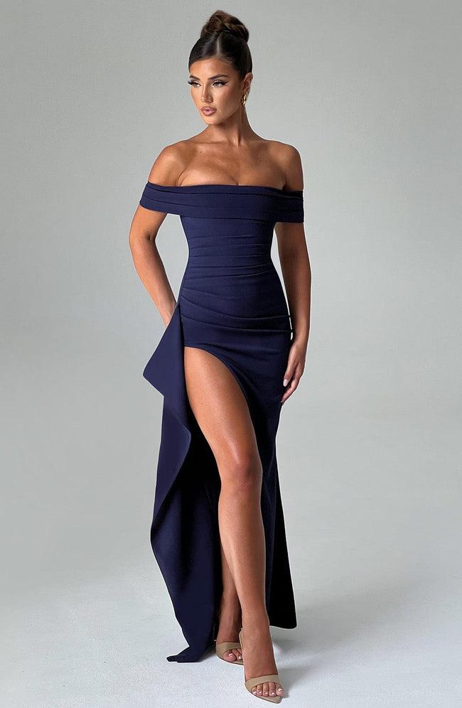 Joyce Maxi Dress - Navy Hover Image