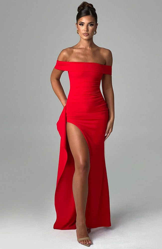 Joyce Maxi Dress - Red Hover Image