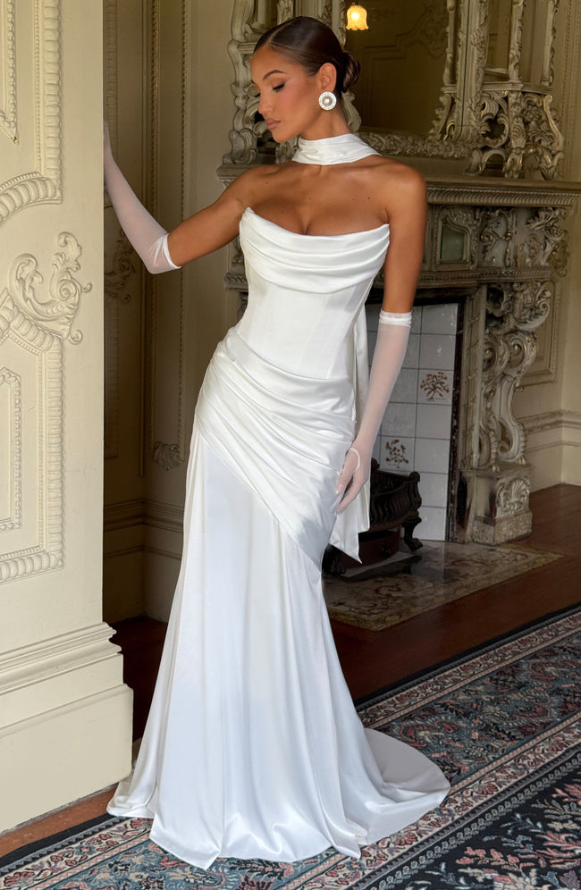 Kensington Maxi Dress - Ivory Hover Image