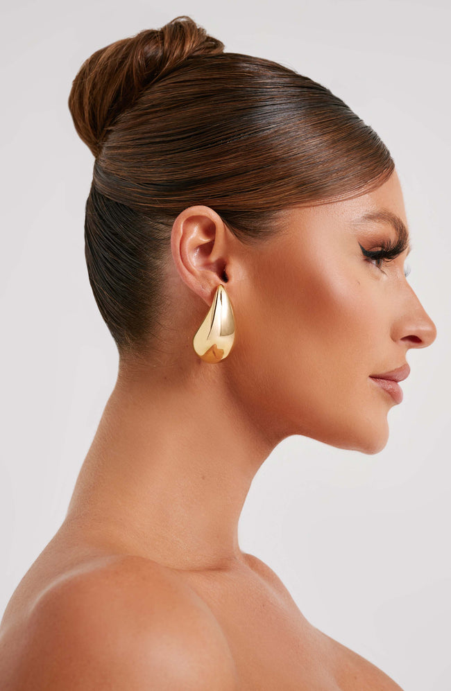 Large Fayth Earrings - Gold Hover Image