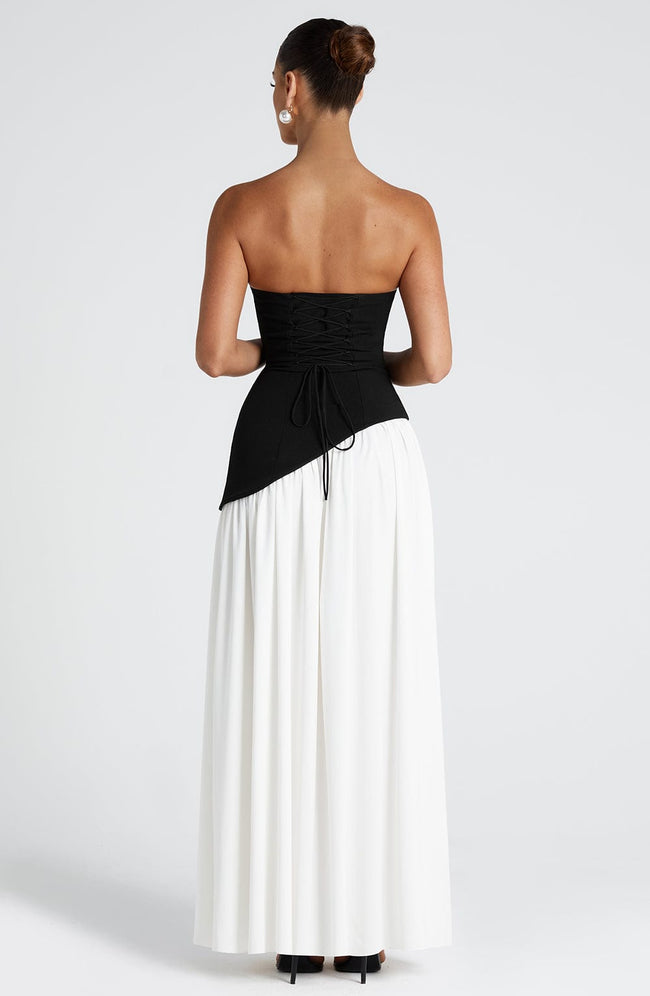 Maliyah Maxi Dress - Black/White Main Image