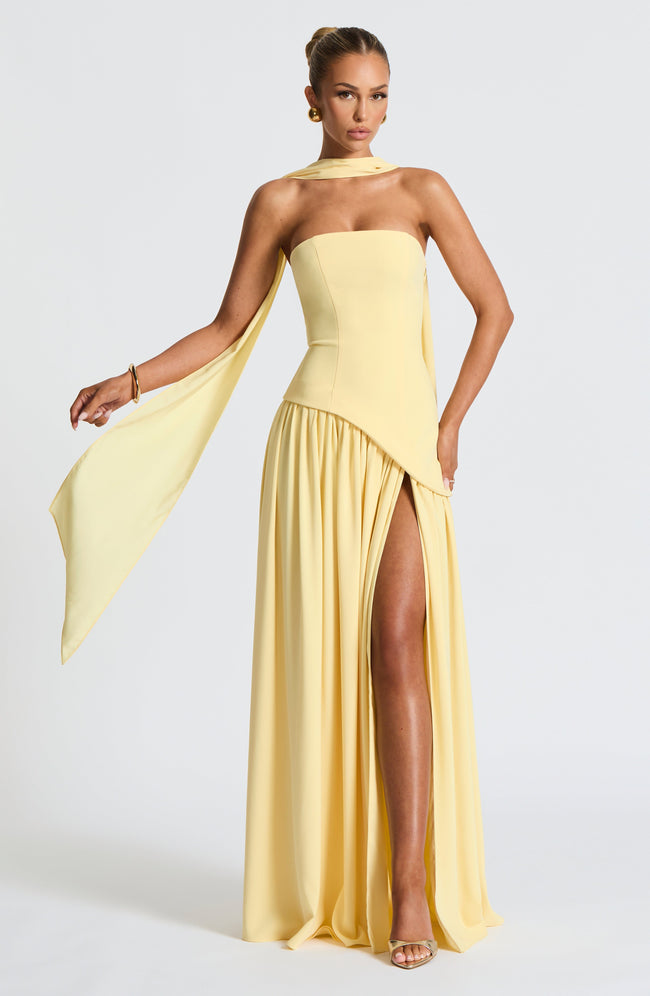 Maliyah Maxi Dress - Lemon Main Image