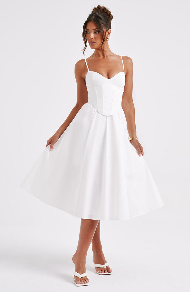 Mariella Midi Dress - Ivory Hover Image