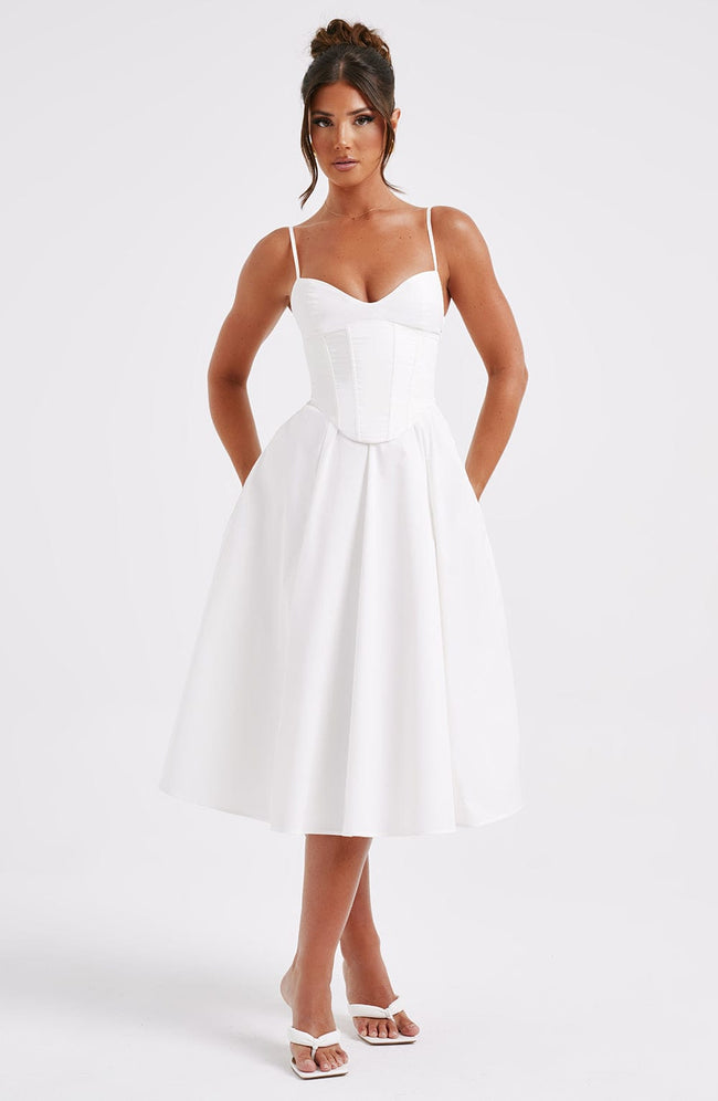 Mariella Midi Dress - Ivory Main Image