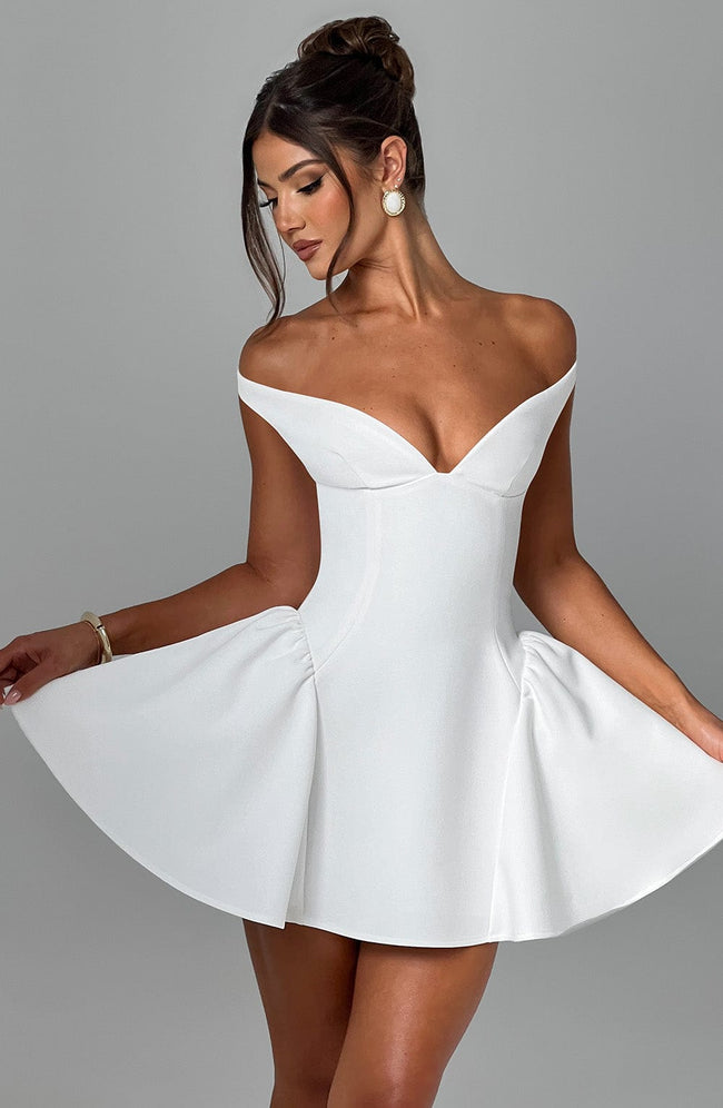 Marla Mini Dress - Ivory Main Image
