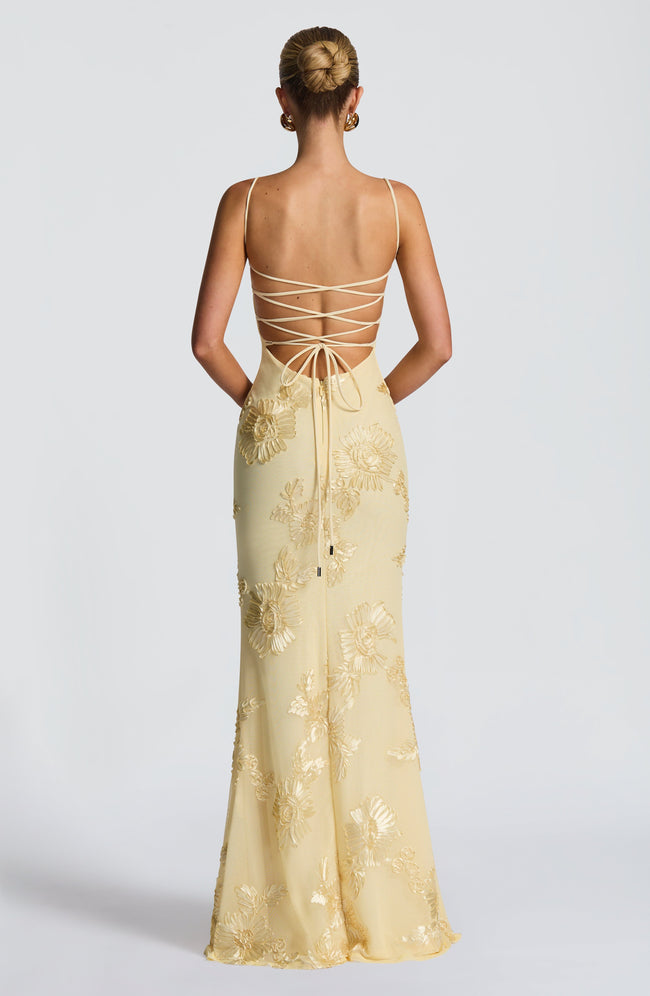 Nefertiti Maxi Dress - Lemon Main Image