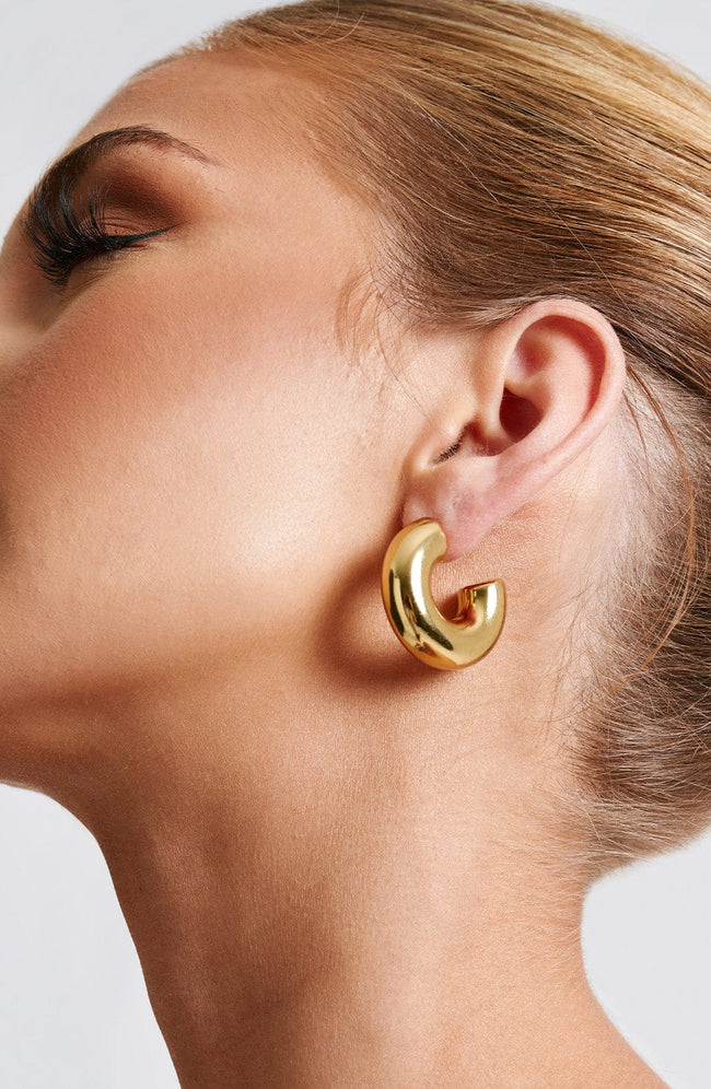 Petra Hoop Earrings - Gold Main Image