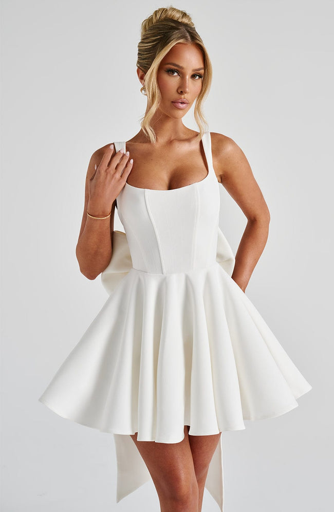 Rue Mini Dress - Ivory Hover Image