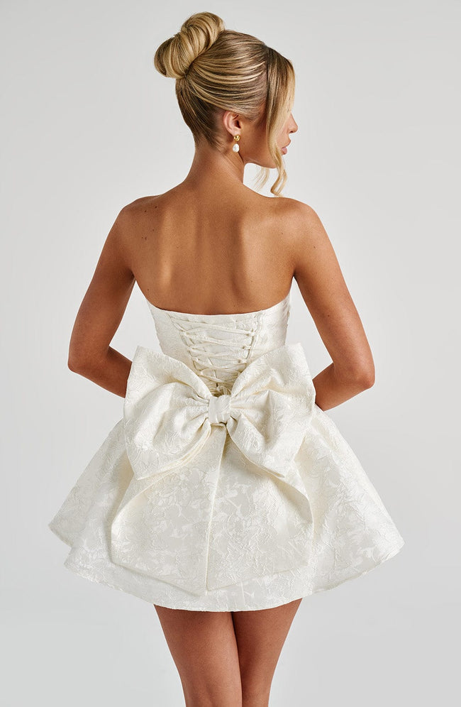 Salome Mini Dress - Ivory Main Image