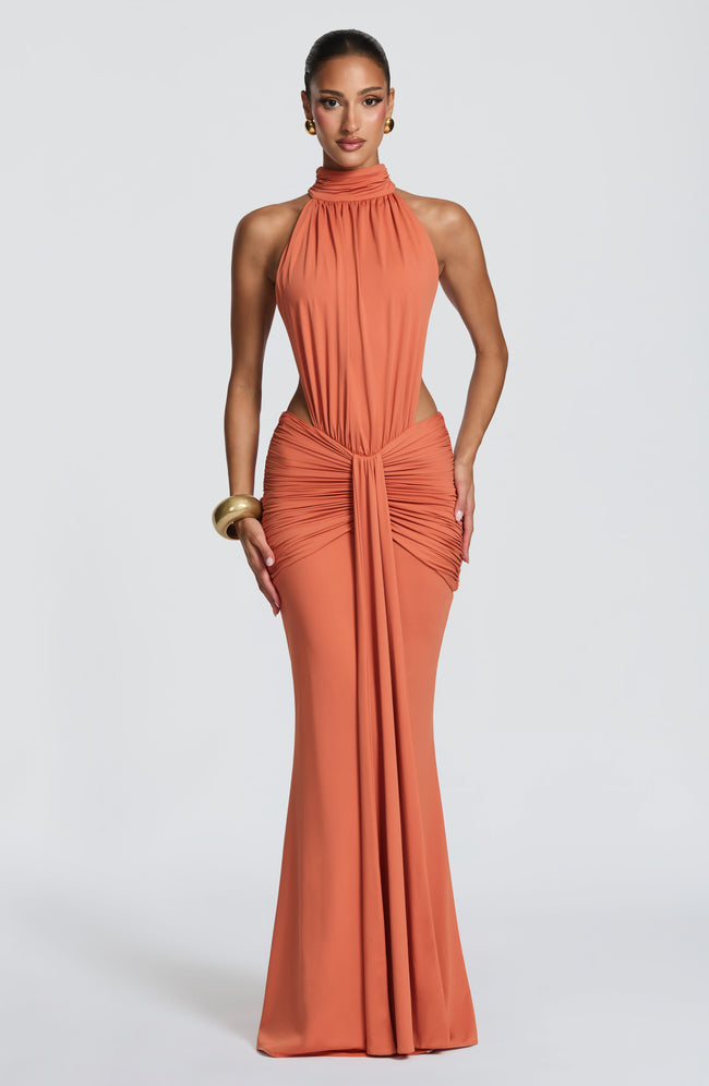 Thekla Maxi Dress - Burnt Orange Hover Image
