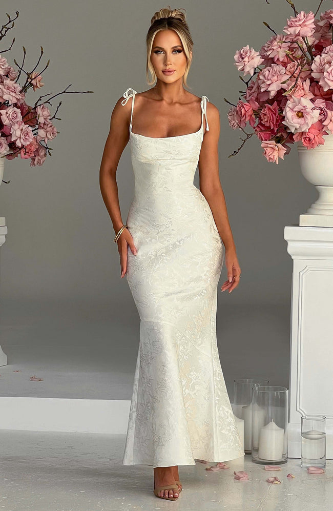Whitney Maxi Dress - Ivory Hover Image